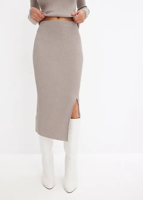 Pletená sukně z měkké viskózové směsi, bonprix