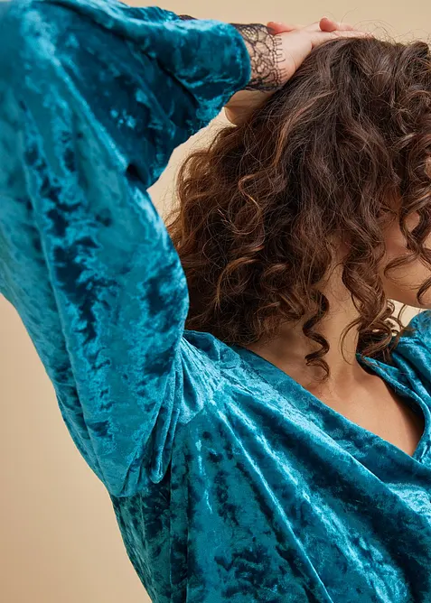 Domácí souprava z třpytivého sametu, bonprix