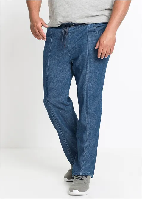 Kalhoty bez zap&iacute;n&aacute;n&iacute;, z lehk&eacute; bavlny Classic Fit, Straight, bonprix