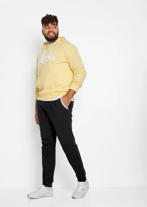 Joggingové kalhoty s kontrastními detaily, z čisté bavlny, bonprix