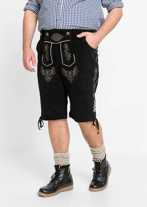 Krátké krojové kožené kalhoty Regular Fit, bonprix