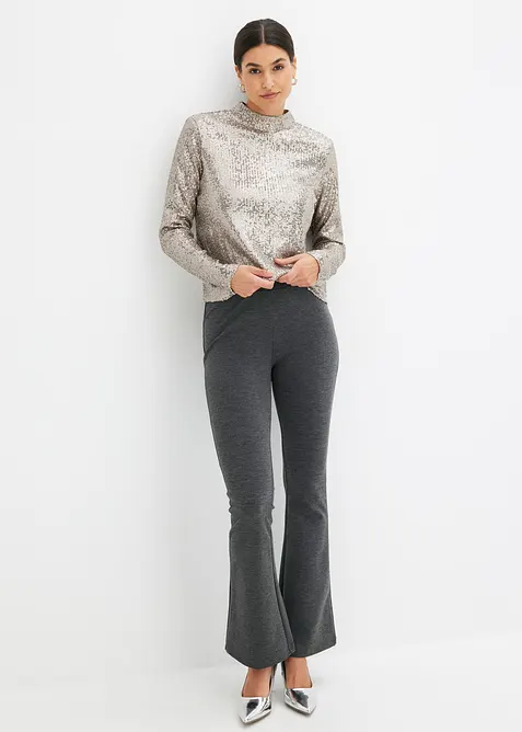 Halenka bez zap&iacute;n&aacute;n&iacute;, s flitry, bonprix