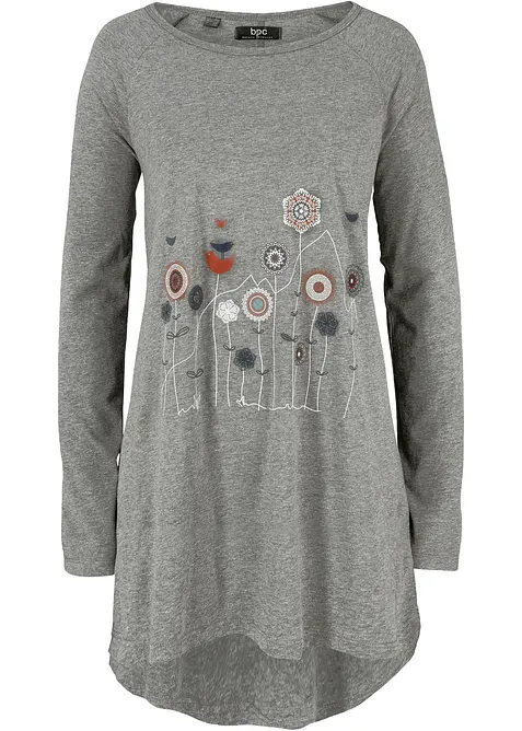 Dlouhé oversize triko s kulatým výstřihem, bonprix