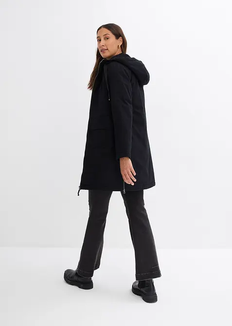 Hřejivá vatovaná zimní parka s podšívkou kapuce z medvídkového flísu, bonprix