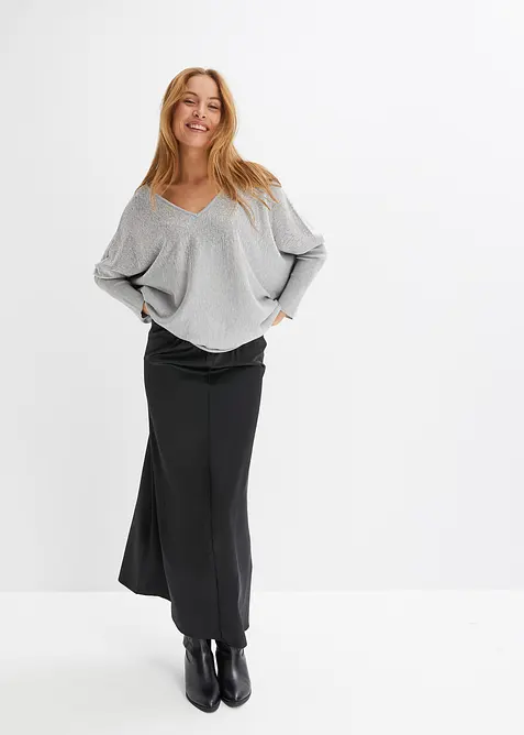 Svetr z jemn&eacute; pleteniny se &scaron;trasovou aplikac&iacute;, bonprix