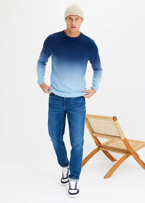 Svetr z jemné pleteniny s přechodem barev, bonprix