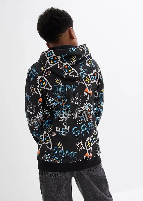 Mikina s kapucí, z čisté organické bavlny, bonprix