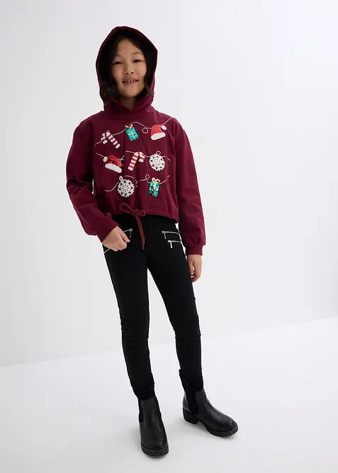 Mikina s kapucí, z čisté organické bavlny, bonprix