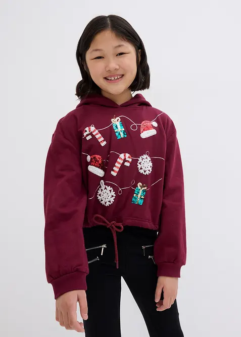 Mikina s kapucí, z čisté organické bavlny, bonprix