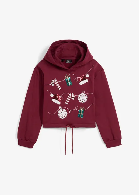 Mikina s kapucí, z čisté organické bavlny, bonprix