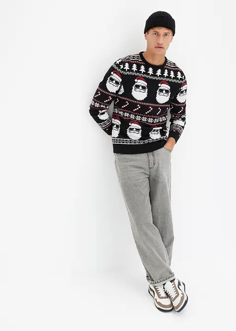 Svetr s norským vzorem a recyklovanou bavlnou, bonprix