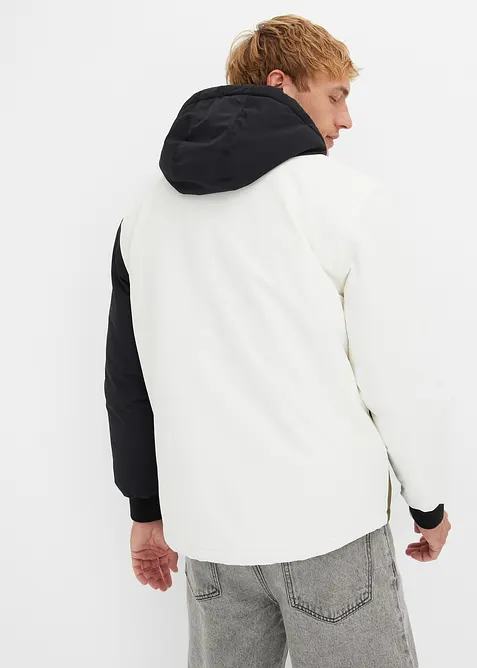 Zimní bunda s kapucí ve stylu colourblockingu, bonprix