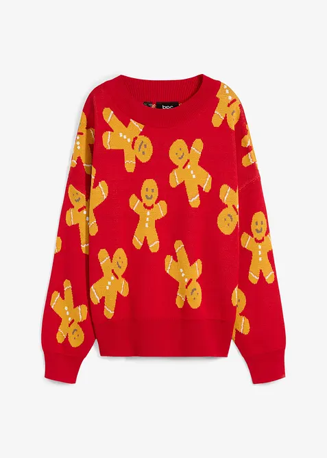 Oversize svetr z&nbsp;jemn&eacute; pleteniny, s&nbsp;kulat&yacute;m v&yacute;střihem, bonprix