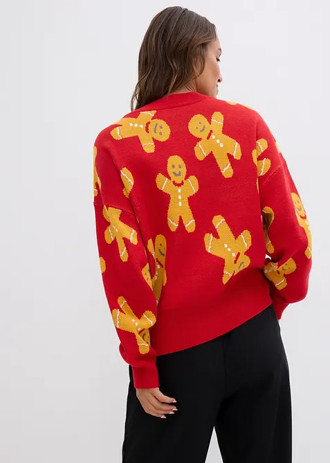 Oversize svetr z&nbsp;jemn&eacute; pleteniny, s&nbsp;kulat&yacute;m v&yacute;střihem, bonprix