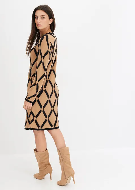 Pleten&eacute; &scaron;aty s kosočtvercov&yacute;m vzorem, z peř&iacute;čkov&eacute; př&iacute;ze, bonprix