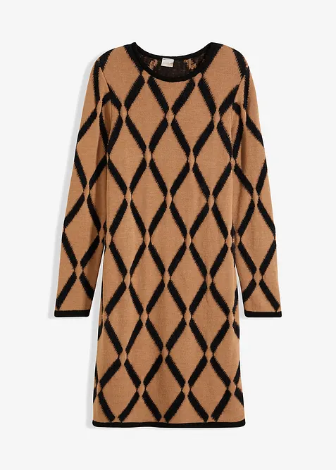 Pleten&eacute; &scaron;aty s kosočtvercov&yacute;m vzorem, z peř&iacute;čkov&eacute; př&iacute;ze, bonprix