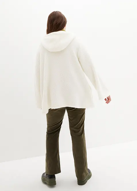 Bunda z ply&scaron;ov&eacute;ho fl&iacute;su, s postrann&iacute;mi rozparky, bonprix