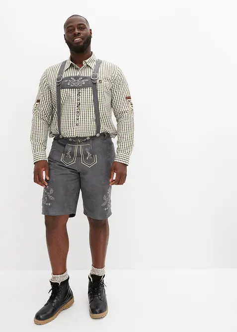 Krojové bermudy z umělé kůže, bonprix