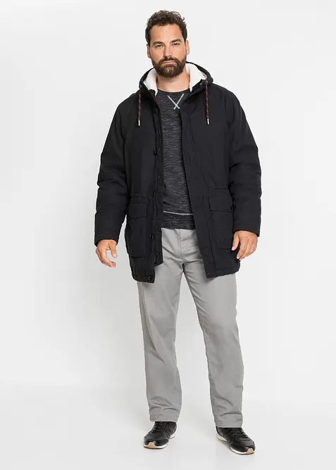 Zimní parka s kapucí z medvídkového flísu, bonprix