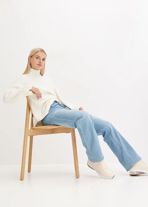 Strečové džíny Straight, High Waist, bonprix