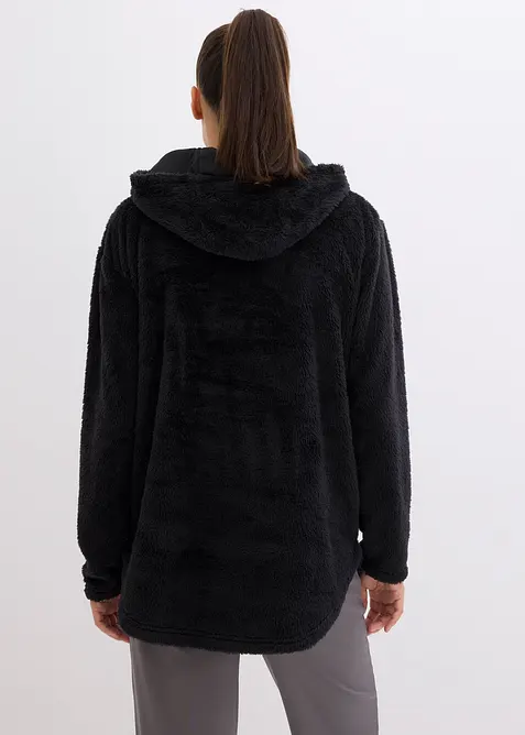 Dlouh&yacute; fl&iacute;sov&yacute; svetr Oversized, bonprix