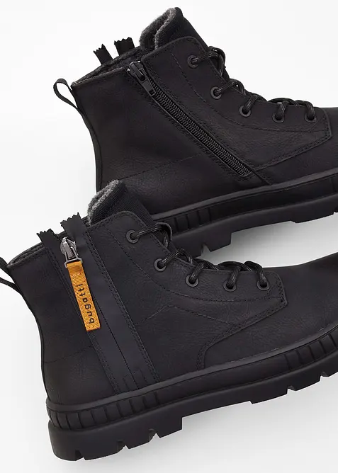 &Scaron;něrovac&iacute; kotn&iacute;kov&aacute; obuv značky Bugatti s profilovanou podr&aacute;žkou, Bugatti