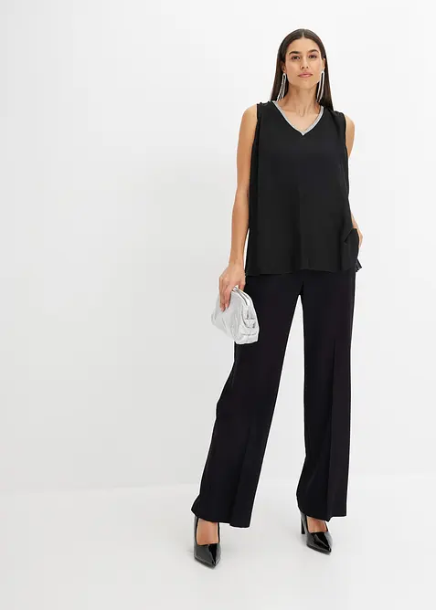 Lehk&eacute; kalhoty Marlene s visk&oacute;zou, bonprix