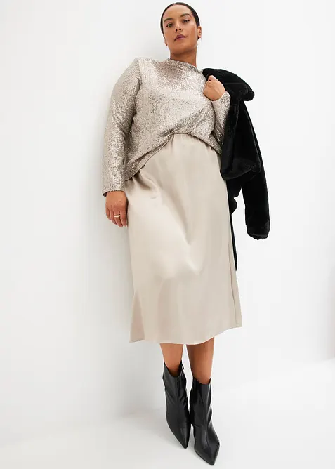 Halenka bez zap&iacute;n&aacute;n&iacute;, s flitry, bonprix