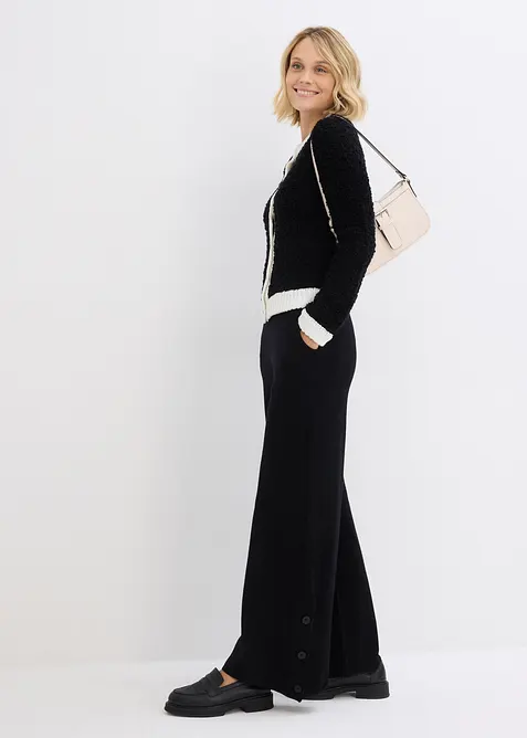 Pletené kalhoty bez zapínání, bonprix