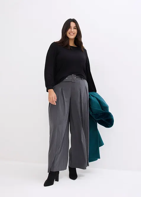 Kabát s odnímatelnou umělou kožešinou na límci, bonprix