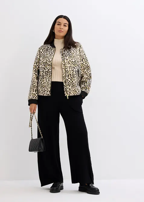 Pleten&eacute; kalhoty bez zap&iacute;n&aacute;n&iacute;, bonprix