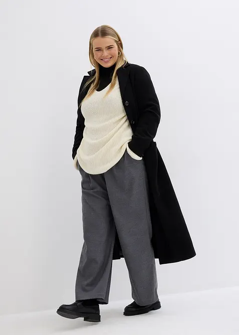 Oversize svetr z vlněn&eacute; smesi, bonprix