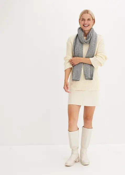 Žebrovaný oversized svetr, bonprix