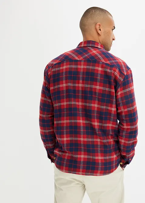 Flanelová košile s hřejivou flísovou podšívkou, bonprix