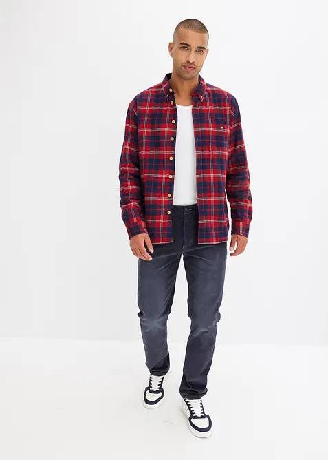 Flanelová košile s hřejivou flísovou podšívkou, bonprix