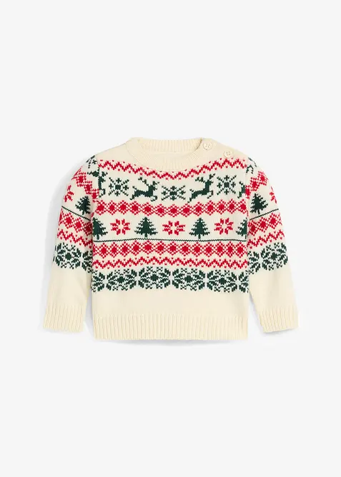 Svetr pro kojence, s norským vzorem, bonprix