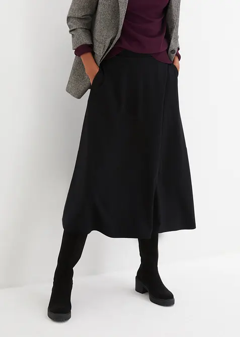 Midi sukně z viskózové směsi, bonprix