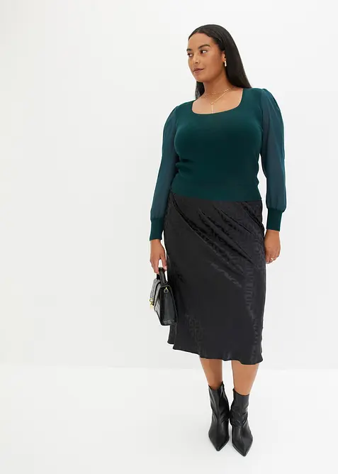 Svetr z jemn&eacute; pleteniny z měkk&eacute; visk&oacute;zov&eacute; směsi, bonprix