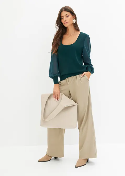 Svetr z jemn&eacute; pleteniny z měkk&eacute; visk&oacute;zov&eacute; směsi, bonprix