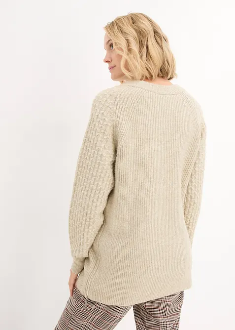 Teplý těhotenský/kojicí svetr 2 v 1, bonprix