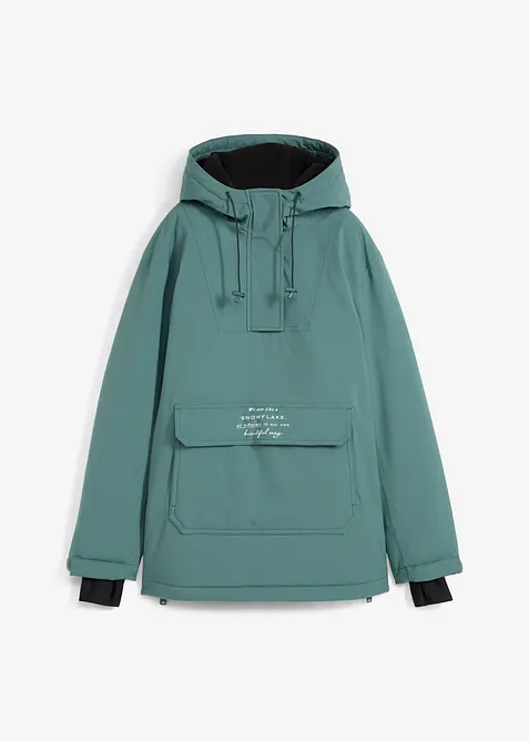 Nepromokavá funkční lyžařská bunda s flísovou podšívkou, přes hlavu, bonprix