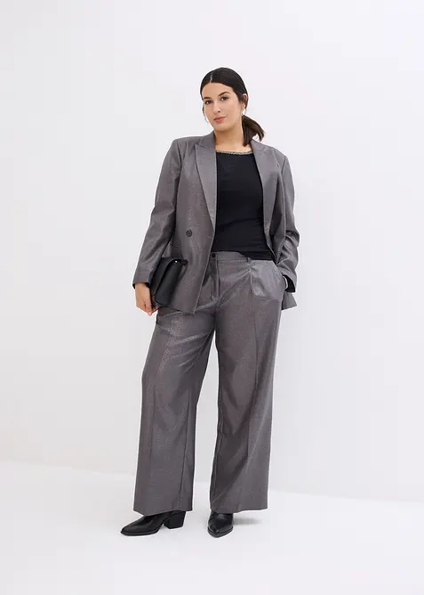 Tričko se síťovanou vsadkou a třpytivými kamínky, bonprix