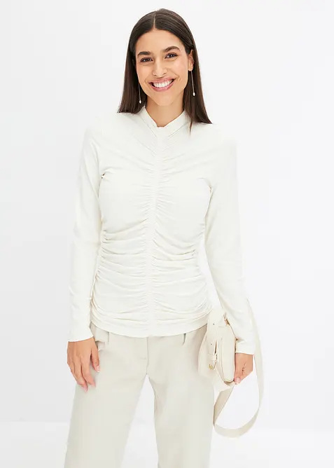 Triko s řasením, bonprix