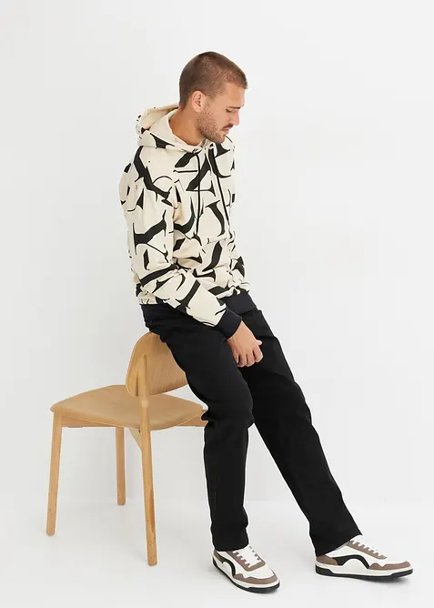 Mikina s kapucí, z organické bavlny, Loose Fit, bonprix