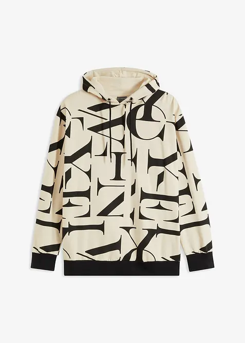 Mikina s kapucí, z organické bavlny, Loose Fit, bonprix