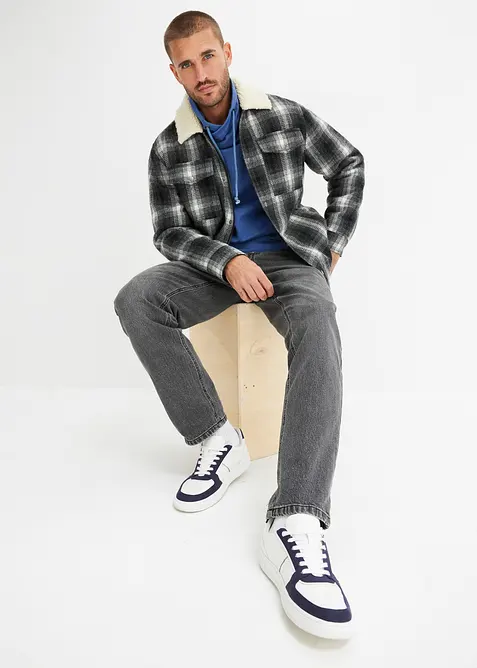 Mikina se šálovým límcem, z čisté organické bavlny, bonprix