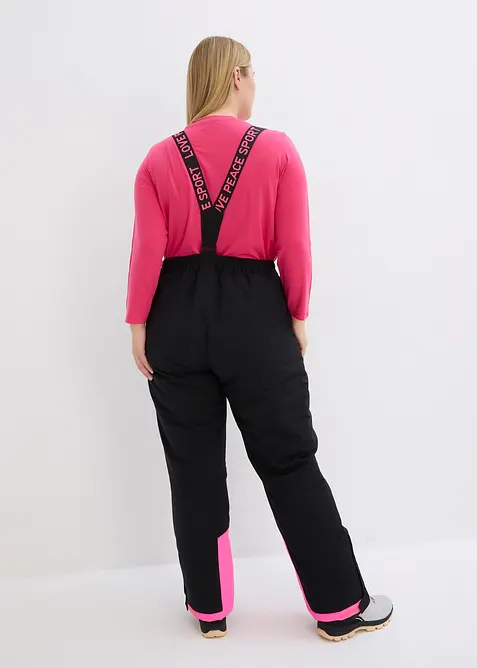 Nepromokavé funkční lyžařské termo kalhoty s odnímatelnými šlemi, bonprix