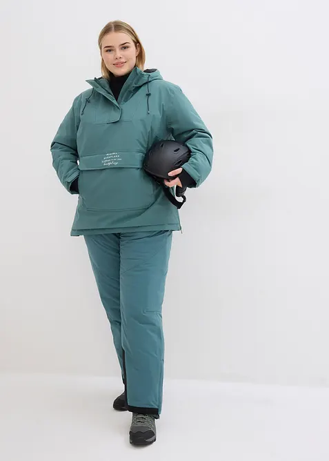 Nepromokav&aacute; funkčn&iacute; lyžařsk&aacute; bunda s fl&iacute;sovou pod&scaron;&iacute;vkou, přes hlavu, bonprix