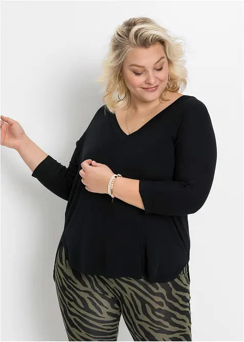 Tričko ze splývavé viskózové směsi, bonprix