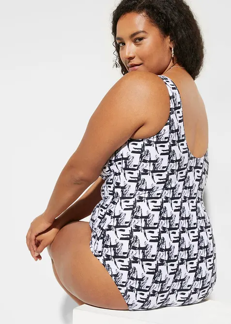 Stahovací jednodílné plavky, lehký tvarující efekt, bonprix